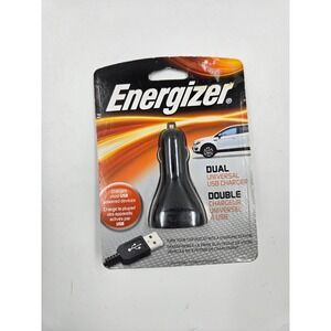 Energizer Dual Universal USB Car Charger Black 12V Adapter PC-2CA